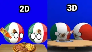 Echale salsa 🌶️🔥 | Countryballs Animación 2D vs Animación 3D