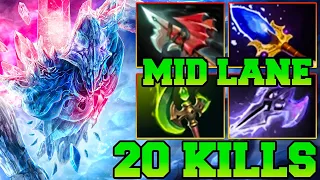 20 Kills Ancient Apparition !! Ancient Apparition Dota 2 Carry Support Guide Gameplay Mid 7.35