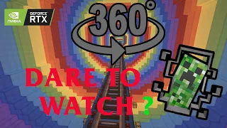 Minecraft VR rainbow rollercoaster vr360