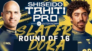 Kelly Slater vs Yago Dora | SHISEIDO Tahiti Pro - Round of 16 Heat Replay