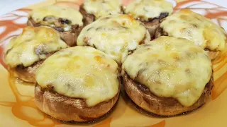 Фаршированные шампиньоны.  Вкусное Сочное Блюдо на Праздничный стол.