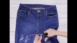 how to turn jeans into a fanny pack