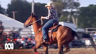 Blind barrel racer Megan McLoughlin tells her story of disability, success | ABC Australia