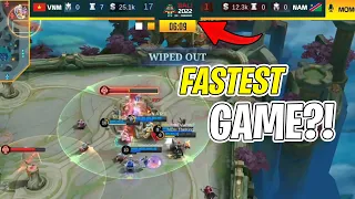 THE FASTEST GAME IN IESF 2022 MLBB MATCH?