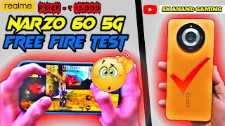 REALME NARZO 60 5G FREE FIRE TEST / realme narzo 60 5g free fire gameplay+Heating+Battery Drain Test