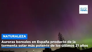 Auroras boreales en España producto de la tormenta solar más potente de los últimos 21 años