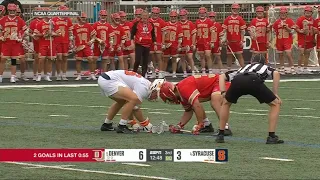 Syracuse vs Denver | Faceoff Highlights | NCAA Quarterfinals | Mens College Lacrosse | 5/19/24