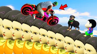 SQUID GAME Ultimate Bike Ramp Challenge in GTA 5 (Part 7)