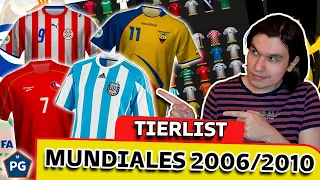 TIERLIST PEORES y MEJORES CAMISETAS: MUNDIALES ALEMANIA 2006 y SUDÁFRICA 2010