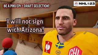 I Don't Want To Sign With Arizona! -Be A Pro NHL 23 EP1  #NHL23 #nhl23beapro #easports