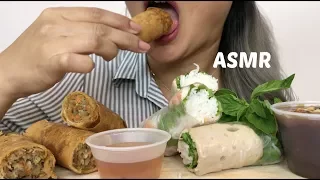 ASMR [CRUNCHY & SOFT Eating Sound] SPRING ROLL & SALAD ROLL