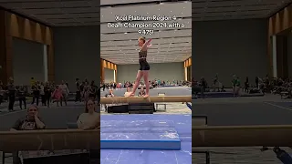 Xcel Platinum Region 4 Beam Champion 2024 with a 9.475! #Gymnastics #MinnesotaGymnastics