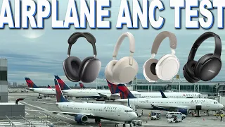 Real World Airplane ANC Test - Sony XM5 VS AirPods Max Vs Bose QC45 Vs Sennheiser Momentum 4