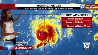 Hurricane Lee weakens from Category 5 to 3