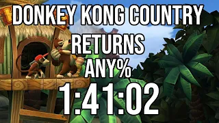 Donkey Kong Country Returns Any% speedrun in 1:41:02