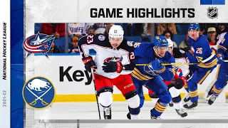 Blue Jackets @ Sabres 2/10/22 | NHL Highlights