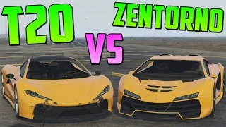 PROGEN T20 vs ZENTORNO - Test de Velocidad - El Coche Mas Rápido de GTA V Online PS4