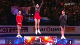 Alina Zagitova World Champ 2019 Victory Ceremony F1