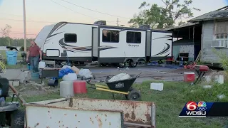 'It feels great': St. Charles Parish family sleeping in tents since Ida gets trailer