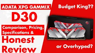 Adata XPG Gammix D30 RAM: Detailed Review, Comparison and Specifications | 8Gb 3200Mhz