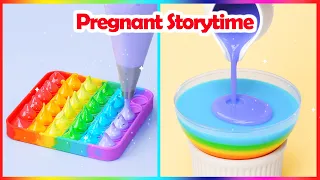 😬 Pregnant Storytime 🌈 Satisfying Rainbow Cake Decorating Compilation