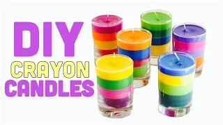 DIY:CRAFTS How to make candles rainbow candles using crayons