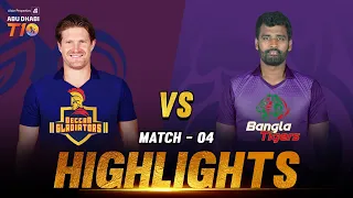 Match 4 I Deccan Gladiators vs Bangla Tigers I Day 2 I Aldar Properties Abu Dhabi T10 I Season 3