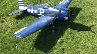 RC Hangar 9 Hellcat walk around after maiden!