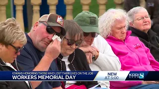 Widow of murdered Anamosa corrections officer speaks at Iowa Workers Memorial Day event