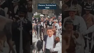 Restored Footage From 127 Years Ago!🤯 #switzerland #colorized #history