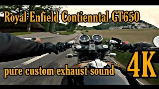 || Pure sound of Royal Enfield Continental GT650 || RAW ONBOARD || 4K ||