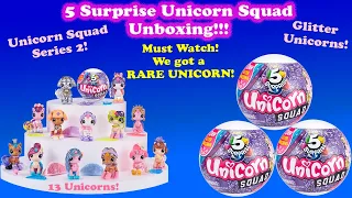 5 SURPRISE UNICORN SQUAD! GLITTER UNICORNS!