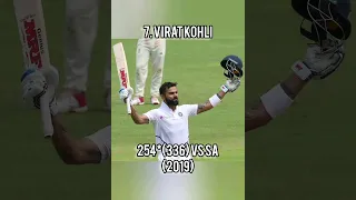 Top 10 Highest Individual Scores by Indian Batsmen🔥 in Test Cricket #shorts