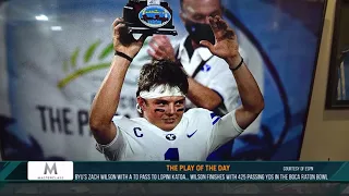 Play of the Day: BYU's Zach Wilson With A TD Pass To Lopini Katoa | 12/23/20