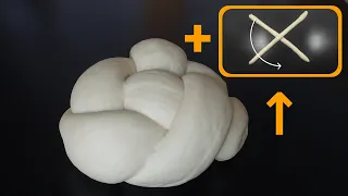 Shaping (braiding) round challah from 2 strands || how to shape round challah from two strands