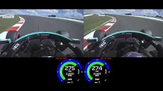 Portimao 2021 qualifying - Valtteri Bottas pole lap vs. Lewis Hamilton P2 on-boards - Portugal GP