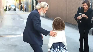 Jeff Bridges Meets Adorable 7-Year-Old Mixed-Ish Star Mykal-Michelle Harris