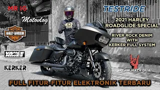 MOTOVLOG: #36 TESTRIDE 2021 HARLEY DAVIDSON ROADGLIDE TERBARU W/KERKER EXHAUST FULL SYSTEM