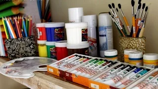 Краски, пастель для занятий в художественной школе. Подготовка к началу занятий