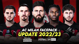 AC MILAN FULL FACEPACK 2022/23 | SIDER AND CPK | EFOOTBALL PES 2021 & SP FOOTBALL LIFE 2023