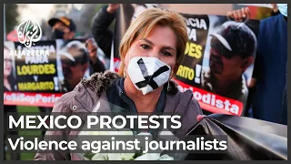 Mexicans protest following murders of 5 journalists this year