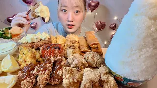 ASMR Various Fried  Foods【English subtitles】【Mukbang/ Eating Sounds】