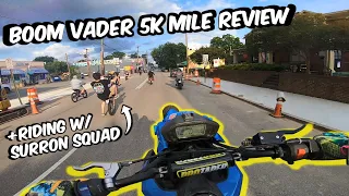 Boom Vader Grom Clone 5,000 mile review + riding with the surron homies 🤘🤘🤘