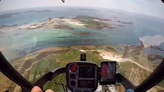 Approach into the Scilly Isles and landing at Tresco