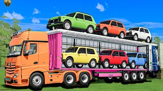 TRANSPORT OF COLORS ! CRAZY LOADING with LADA NIVA ! Farming Simulator 22