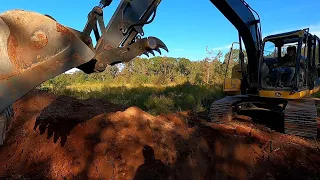 Digging Test Pits with the John Deere 130 Excavator