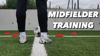 Solo Midfielder Training Session | Dribbling, Turning, Passing