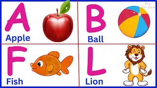ABCD | Learn English Alphabets A to Z| A for apple |Phonic song with video clips|@KidsFunZone-01