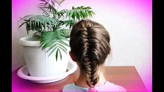 ♥ Косичка рыбий хвост. Hair Braid "Fish Tail"/ ПРИЧЕСКА С ПОМОЩЬЮ КОСЫ♥