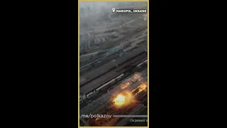 Attack on factories and industrial buildings in Mariupol, Ukraine